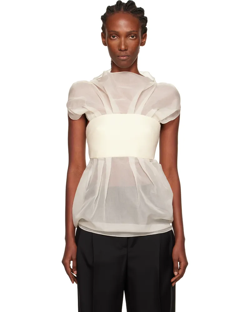 GIA STUDIOS White Moon Beam Blouse Cream