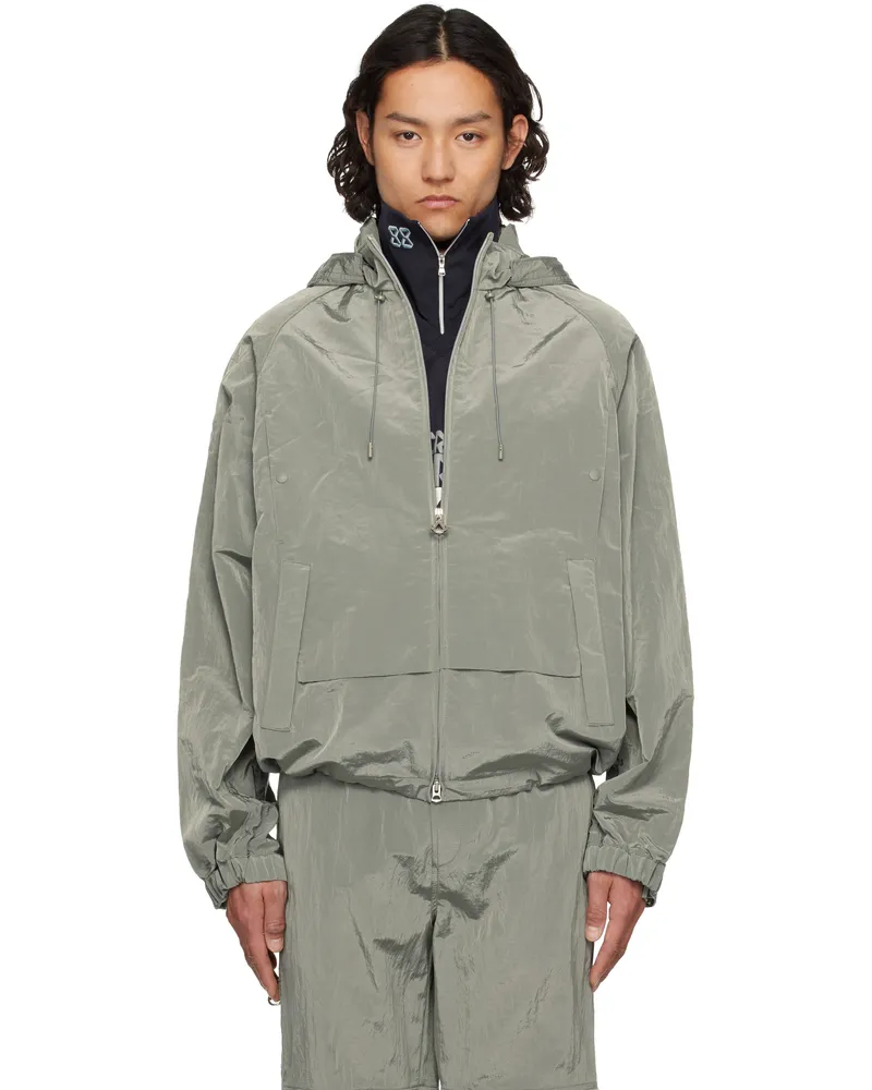 SOLID HOMME Khaki Extension Light Zip-Up Jacket 314k