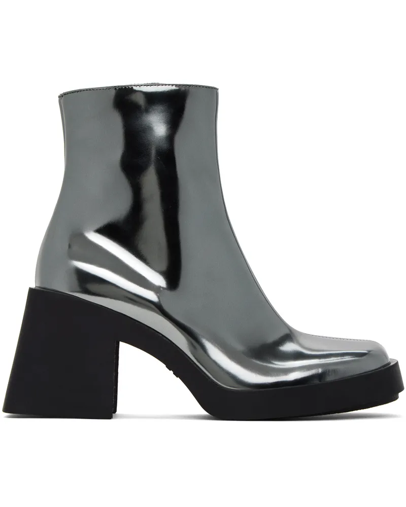 Justine Clenquet Silver Milla Boots Gun