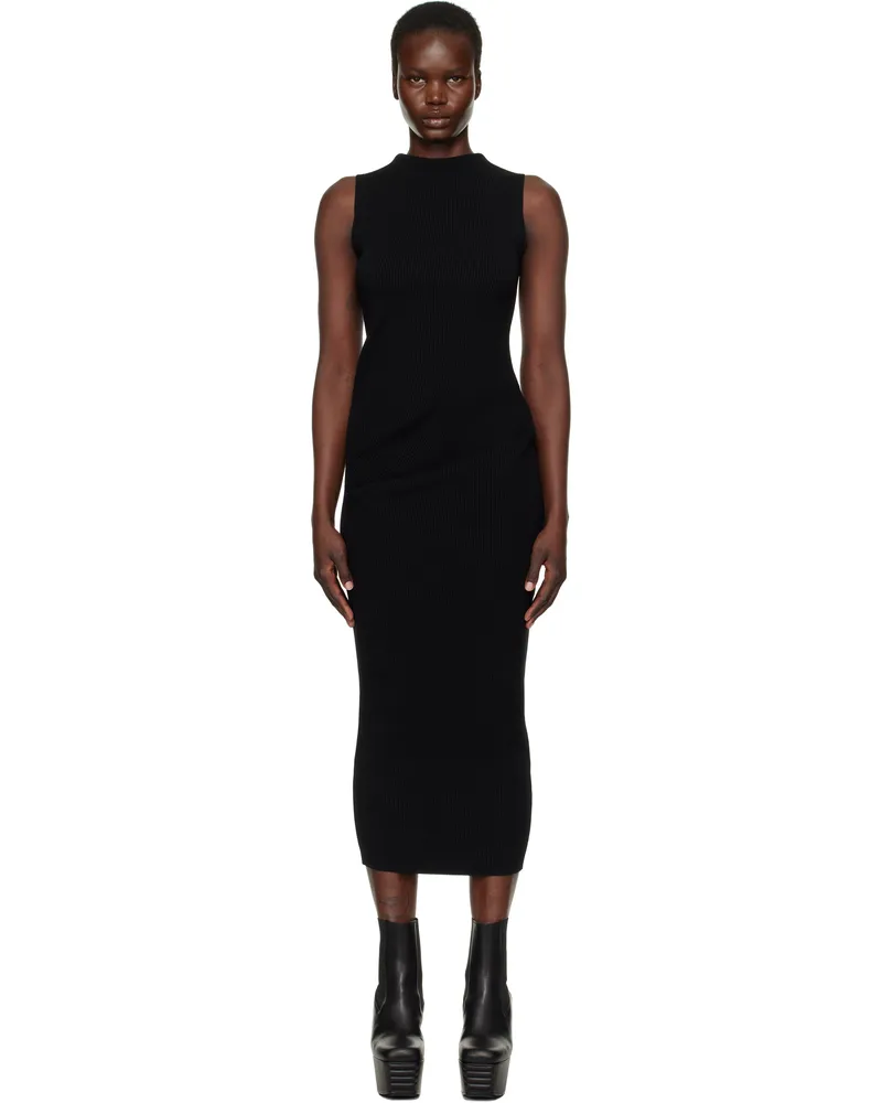 Rick Owens Black Hollywood Babel Midi Dress 09
