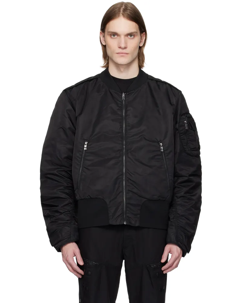 A. A. Spectrum Black Coressen Padded Reversible Jacket Black