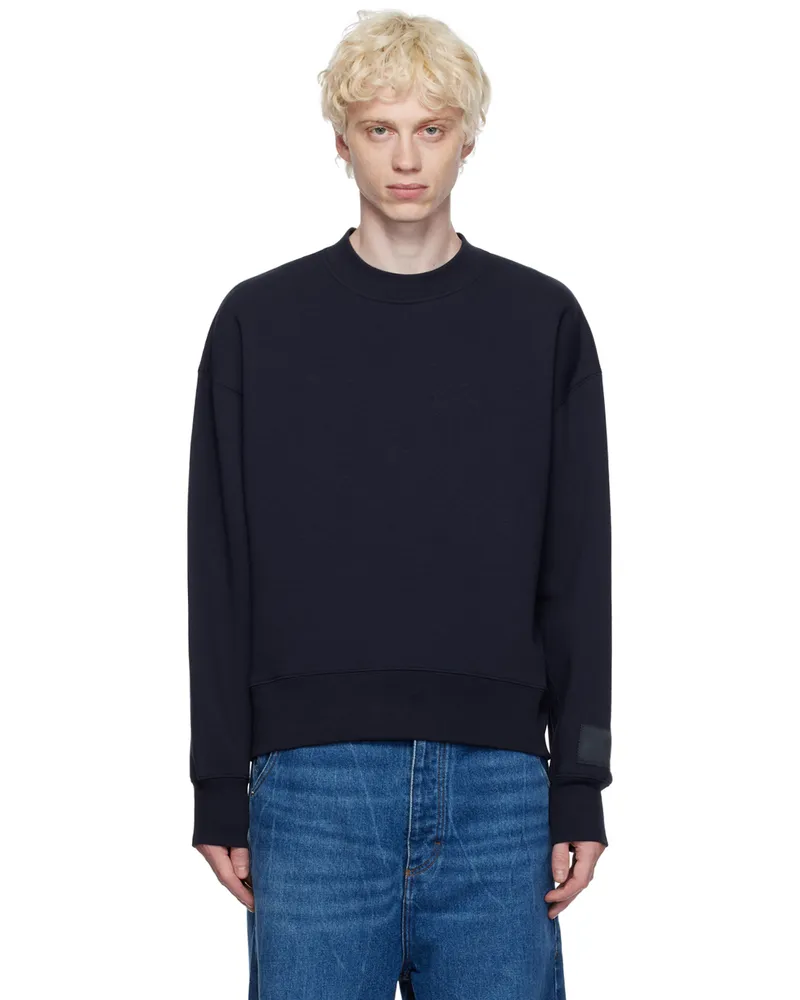 AMI Paris Navy Crewneck Sweatshirt Night