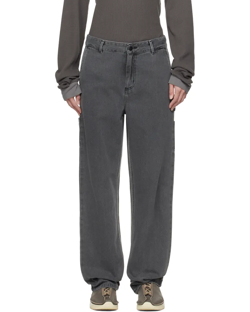 Carhartt WIP Black Pierce Pant Straight Jeans Stone
