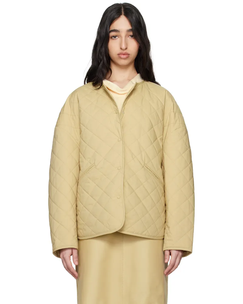 Totême Beige Quilted Jacket Desert