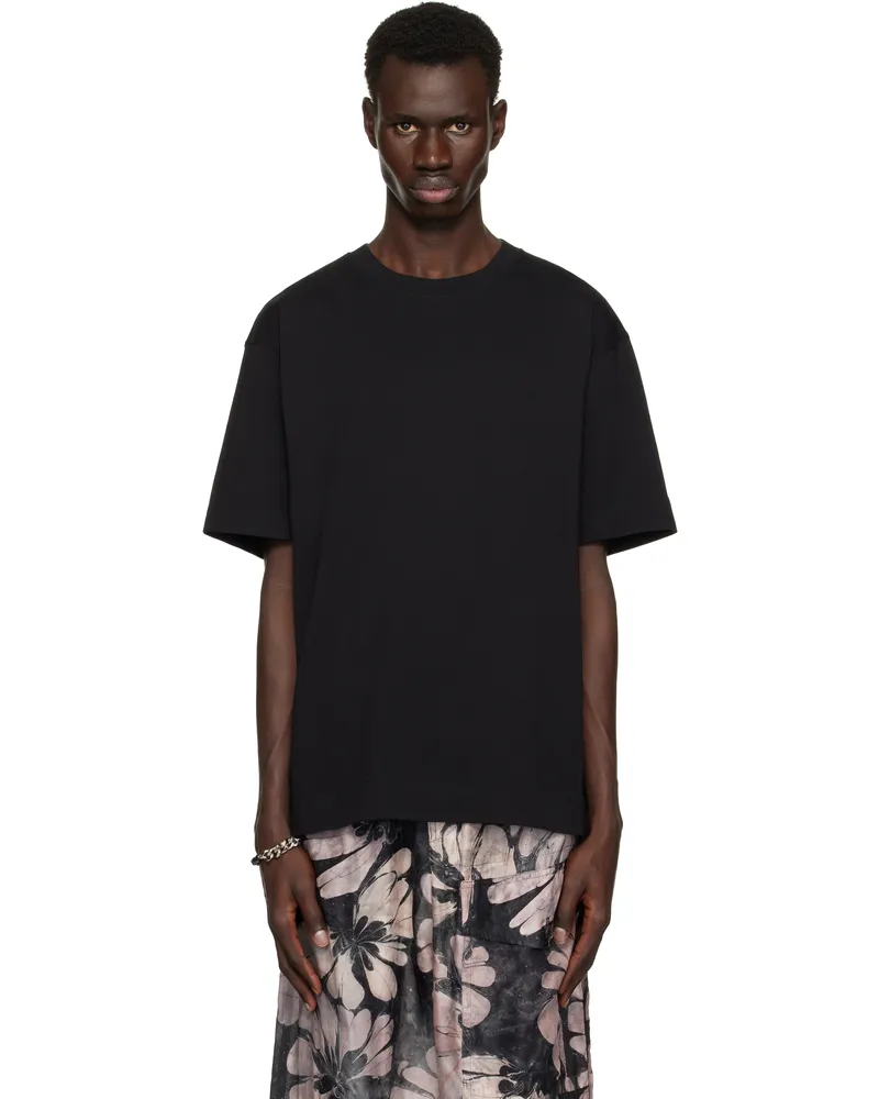 Dries van Noten Black Boxy Cotton T-shirt 900