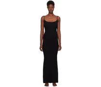 Black Soft Lounge Long Slip Maxi Dress