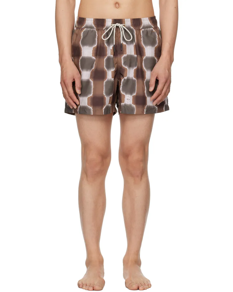OAS Brown Sable Totemic Swim Shorts Multi