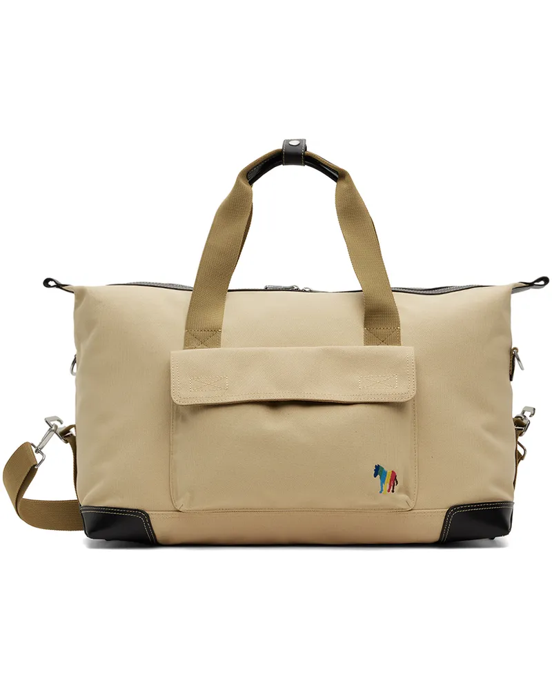 Paul Smith Beige Embroidered Duffle Bag 06