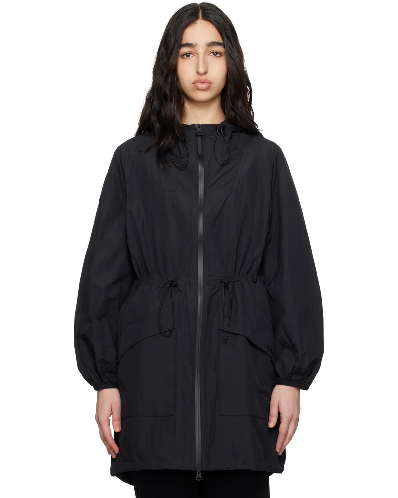 Mackage Black Alyster Packable Long Rain Coat C0001