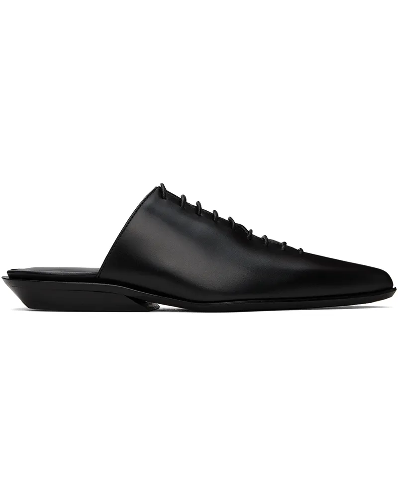 Ann Demeulemeester Black River Lace-Up Mules 099