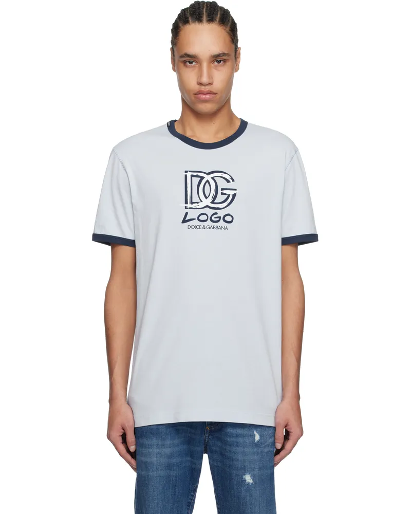 Dolce & Gabbana Blue DG Logo T-shirt B0276