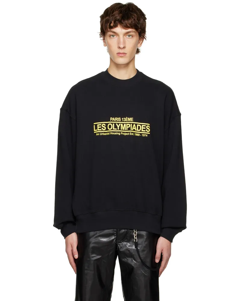 Song For The Mute Black 'Les Olympiades' Sweatshirt Jet
