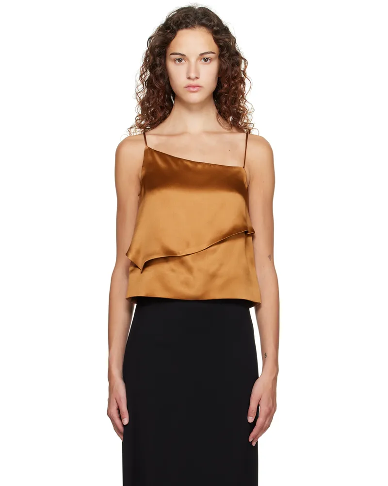 BITE Studios Brown Strike Tank Top Chestnut