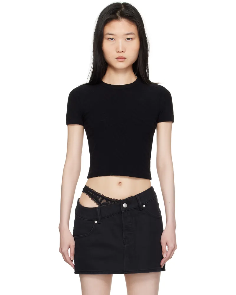 Alexander Wang Black Logo Jacquard Baby T-shirt Black