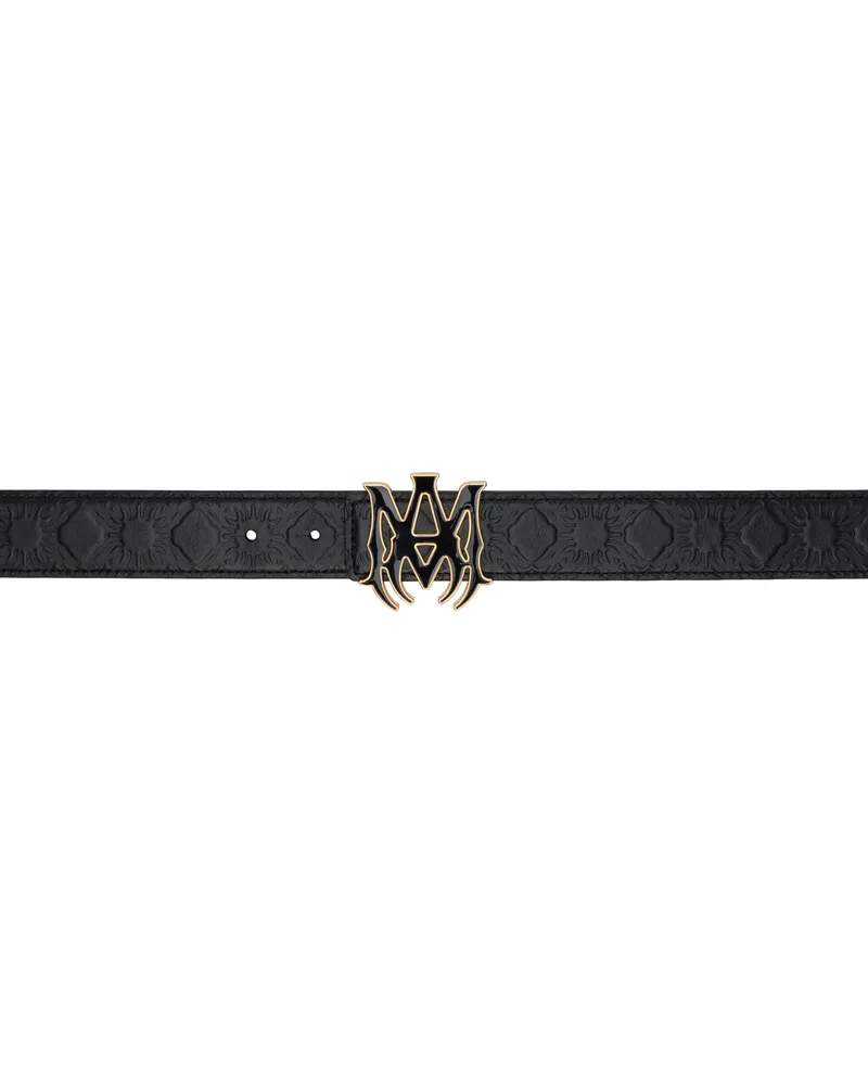 Amiri Black 'MA' Quad 4 CM Belt Black