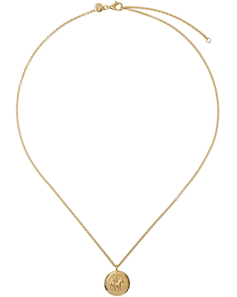 Tom Wood Gold Coin Pendant Necklace Gold