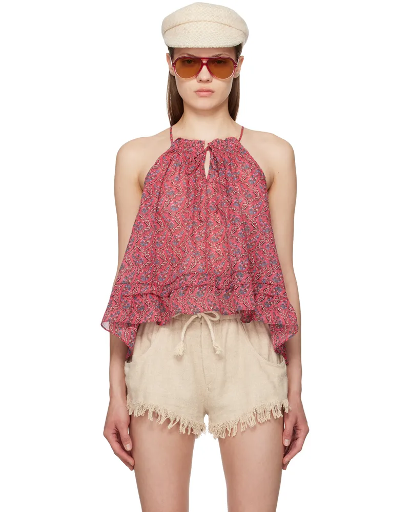 Étoile Isabel Marant Red Fabino Camisole Crbr