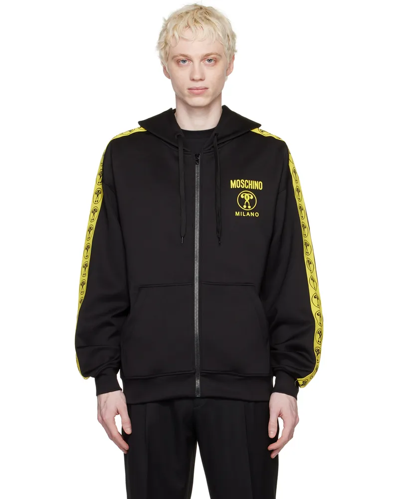 Moschino Black Double Question Mark Hoodie A2555