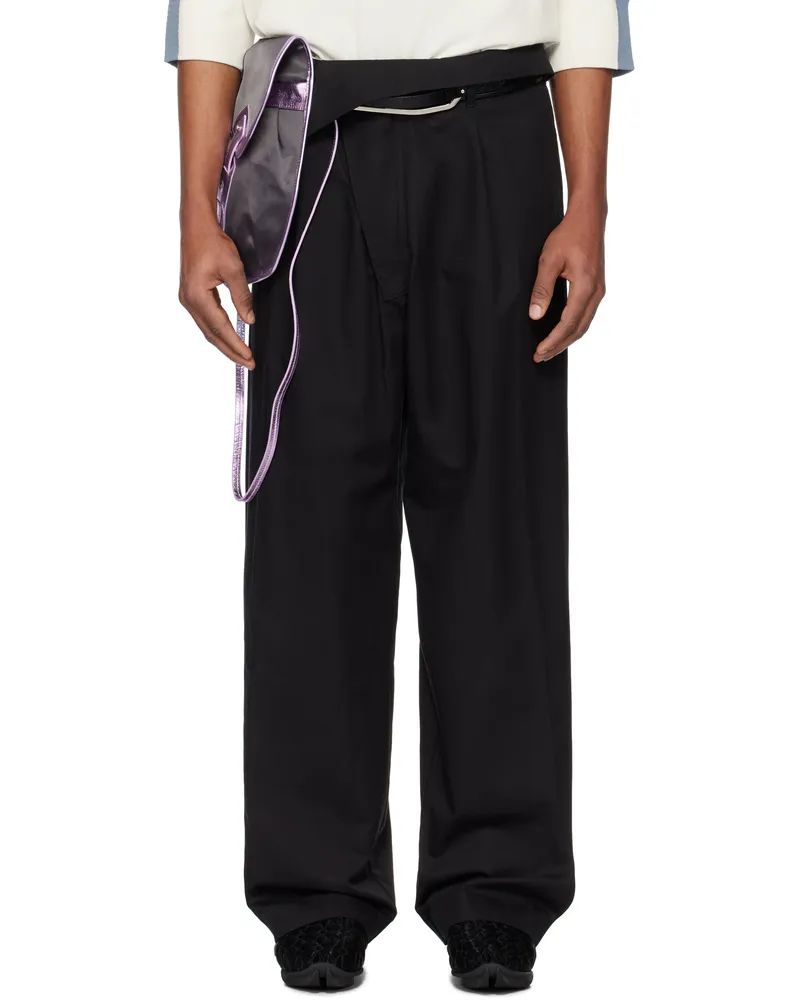 KIKO KOSTADINOV Black Navin Wide Leg Trousers Black
