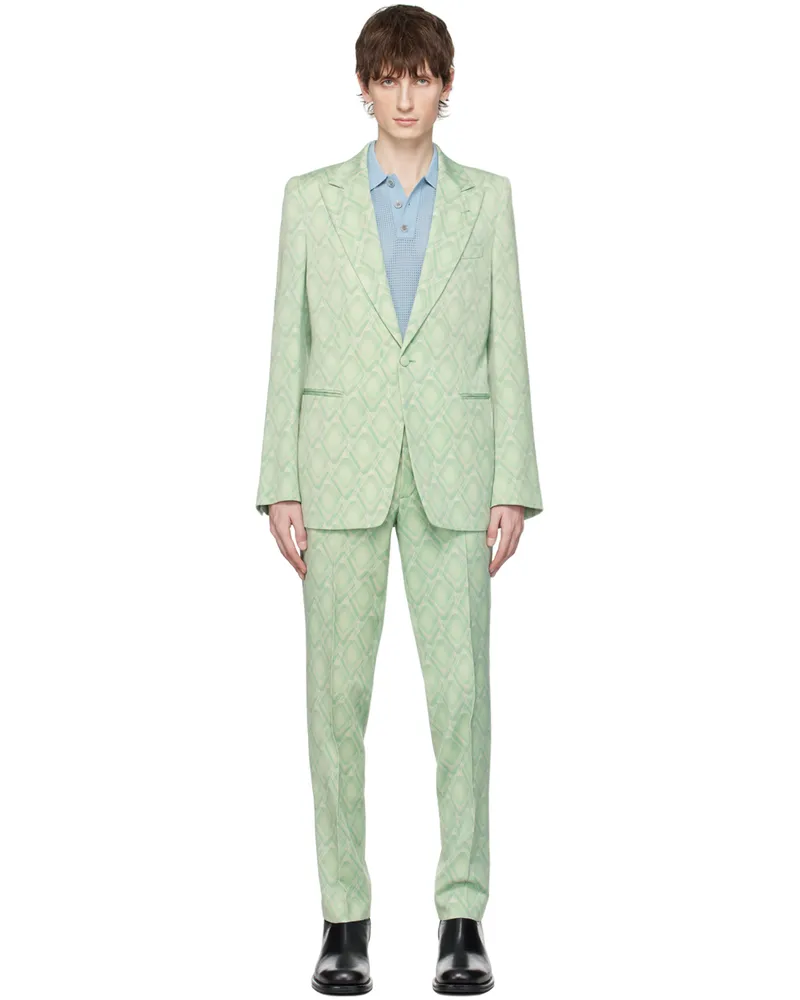 Dries van Noten Green Slim Fit Suit 608