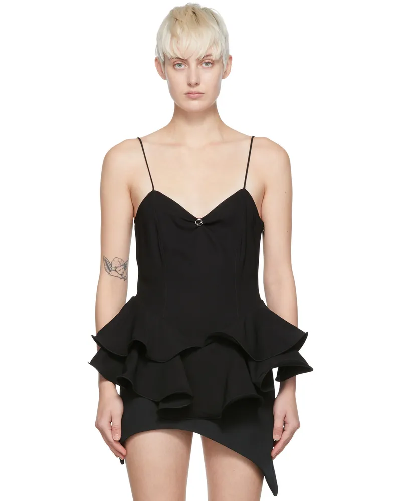 COPERNI Black Viscose Tank Top Black