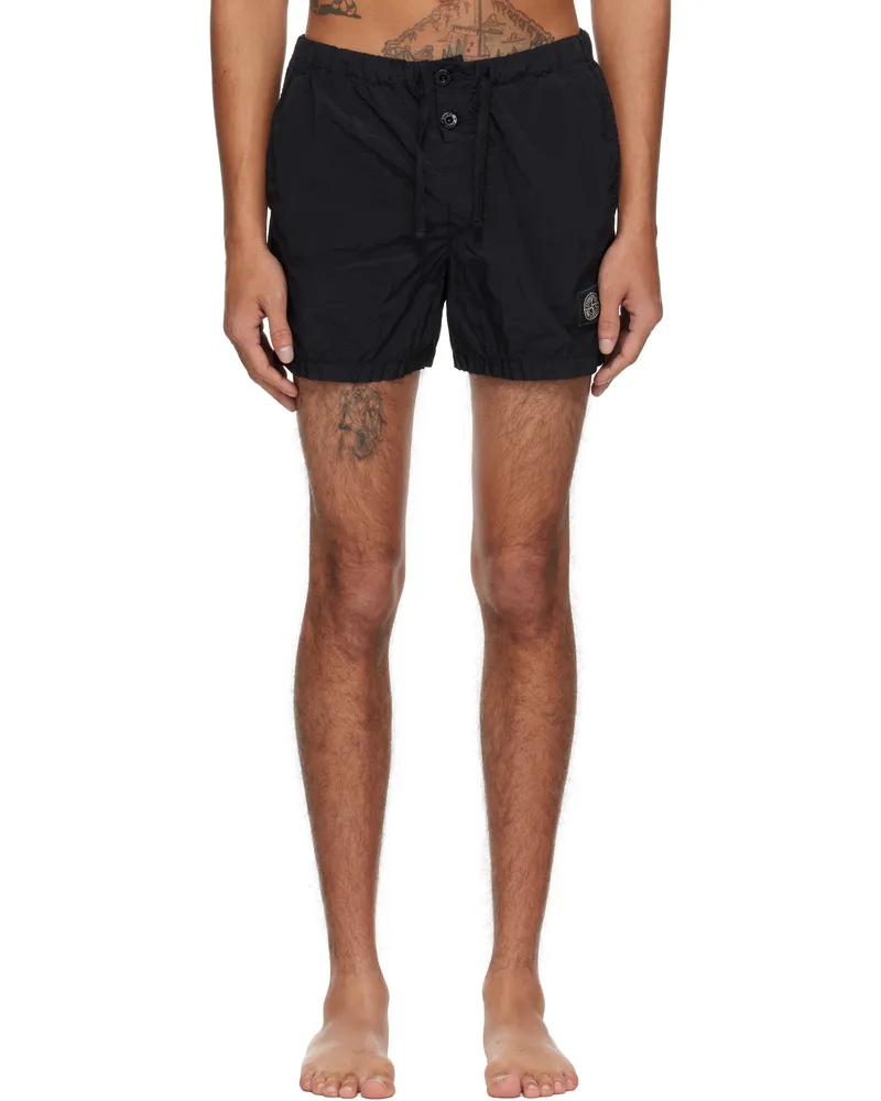 Stone Island Black Nylon Metal ECONYL Swim Shorts A0029
