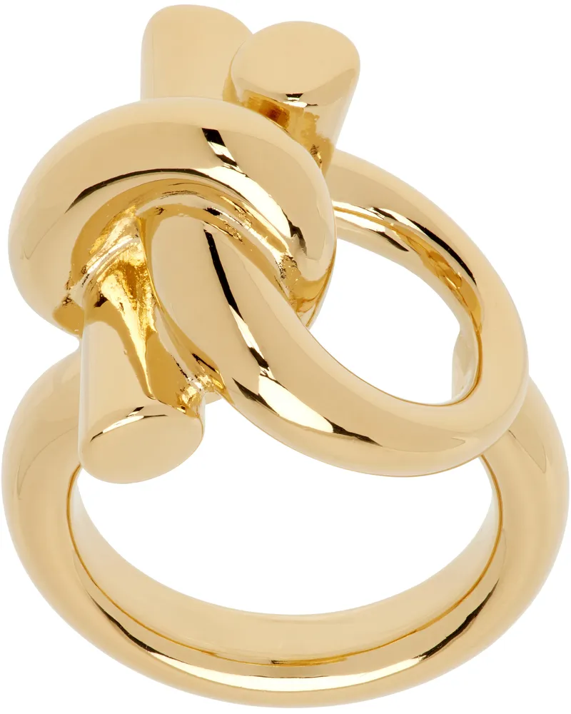 Ferragamo Gold Gancio Ganpierce Ring 001