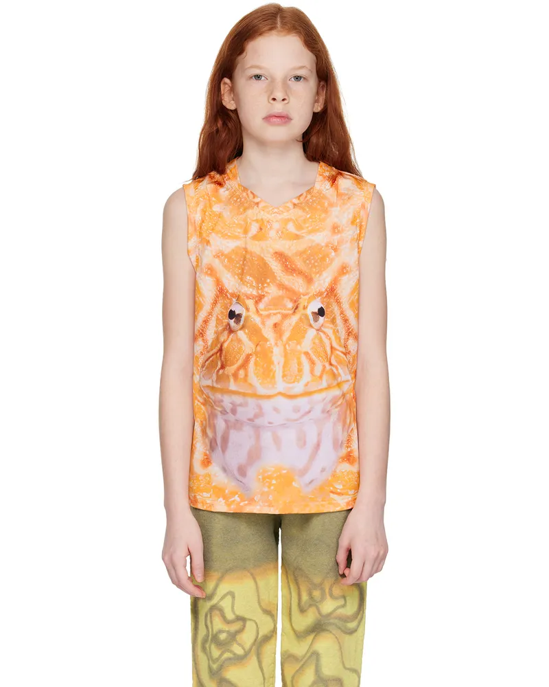 Collina Strada SSENSE Exclusive Kids Orange Cardio Dachi Tank Top Yellow