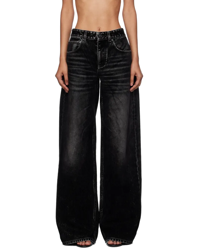 Balenciaga Black Wide Leg Baggy Jeans 1963