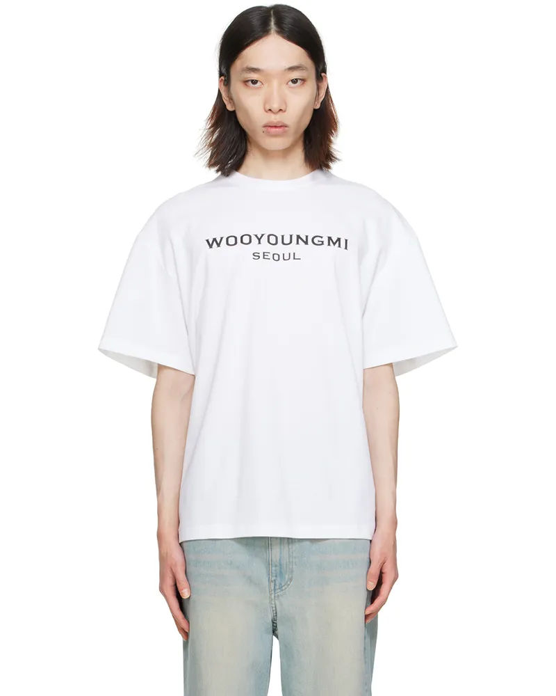 Wooyoungmi White Printed T-Shirt 721w