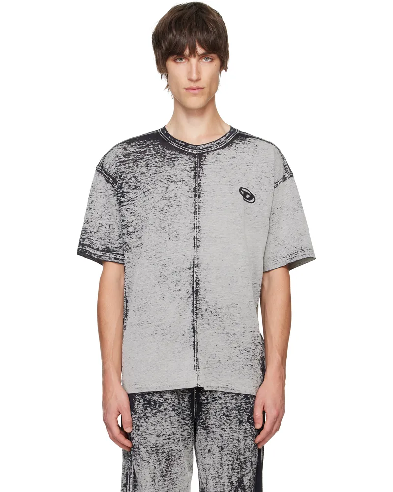 Diesel Gray T-Boxt-Dev Relaxed Fit T-shirt 9dn