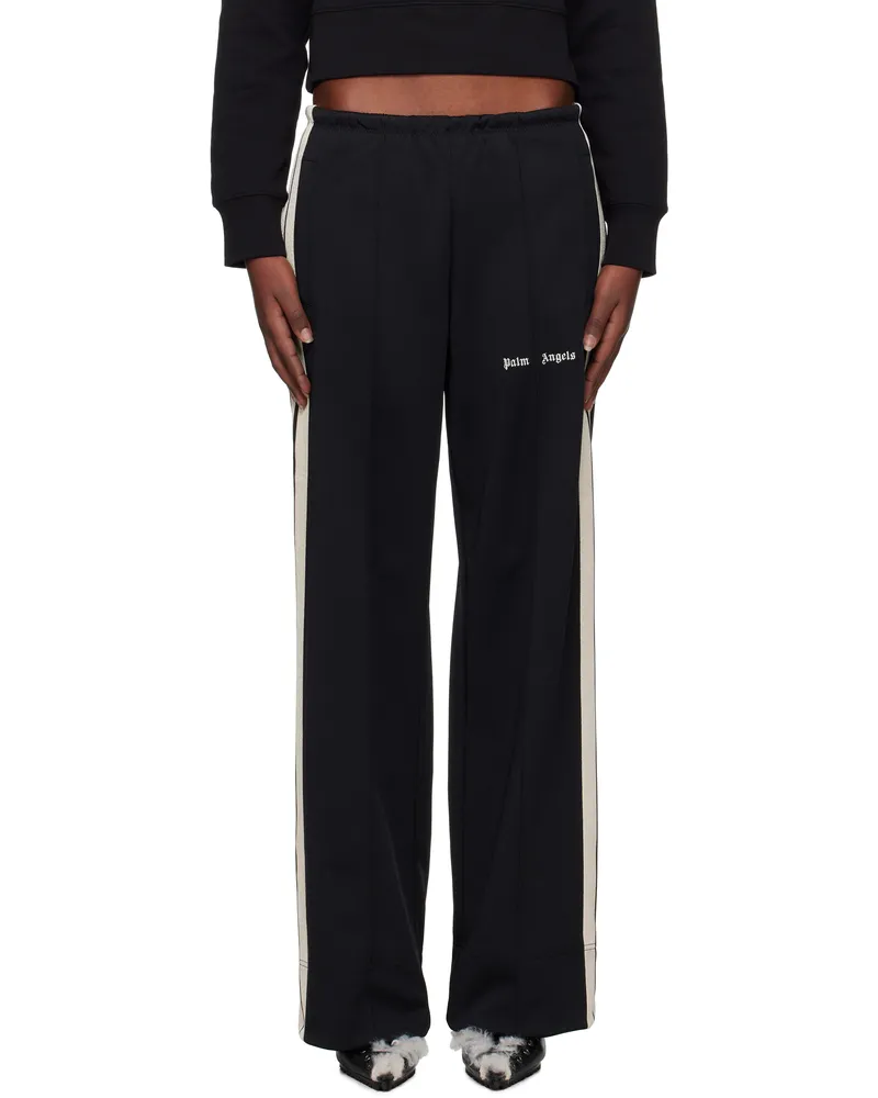 Palm Angels Black Logo Loose Track Pants Black