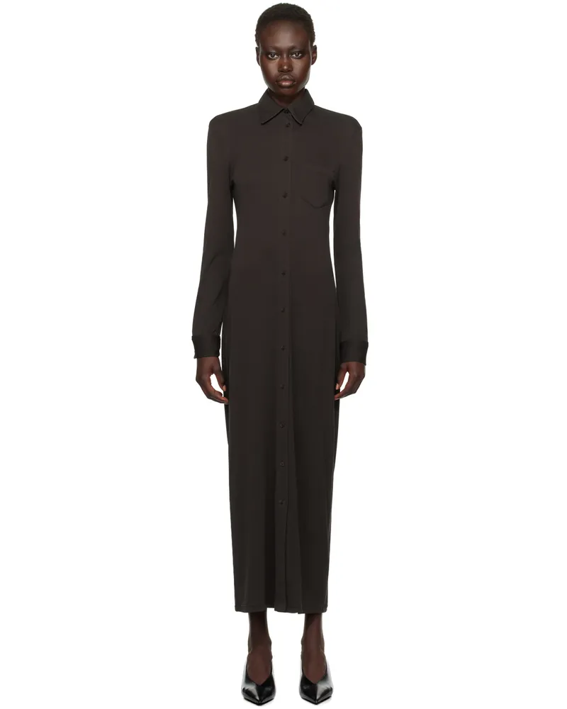 Filippa K Brown Shirt Maxi Dress 9719