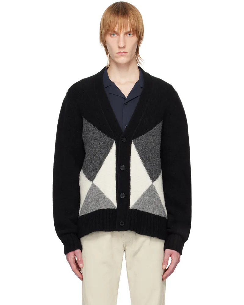 Officine Generale Black Miles Cardigan Black