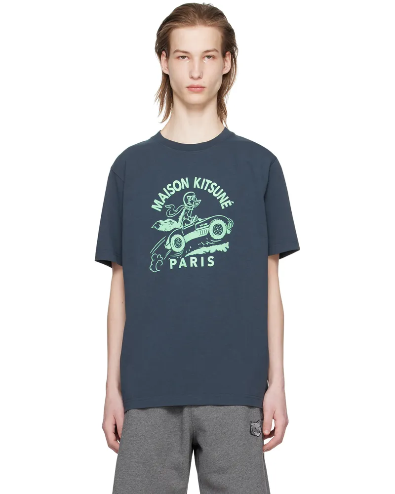 Kitsuné Navy Racing Fox T-Shirt P476