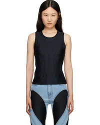 Thierry Mugler Black Embossed Tank Top Black