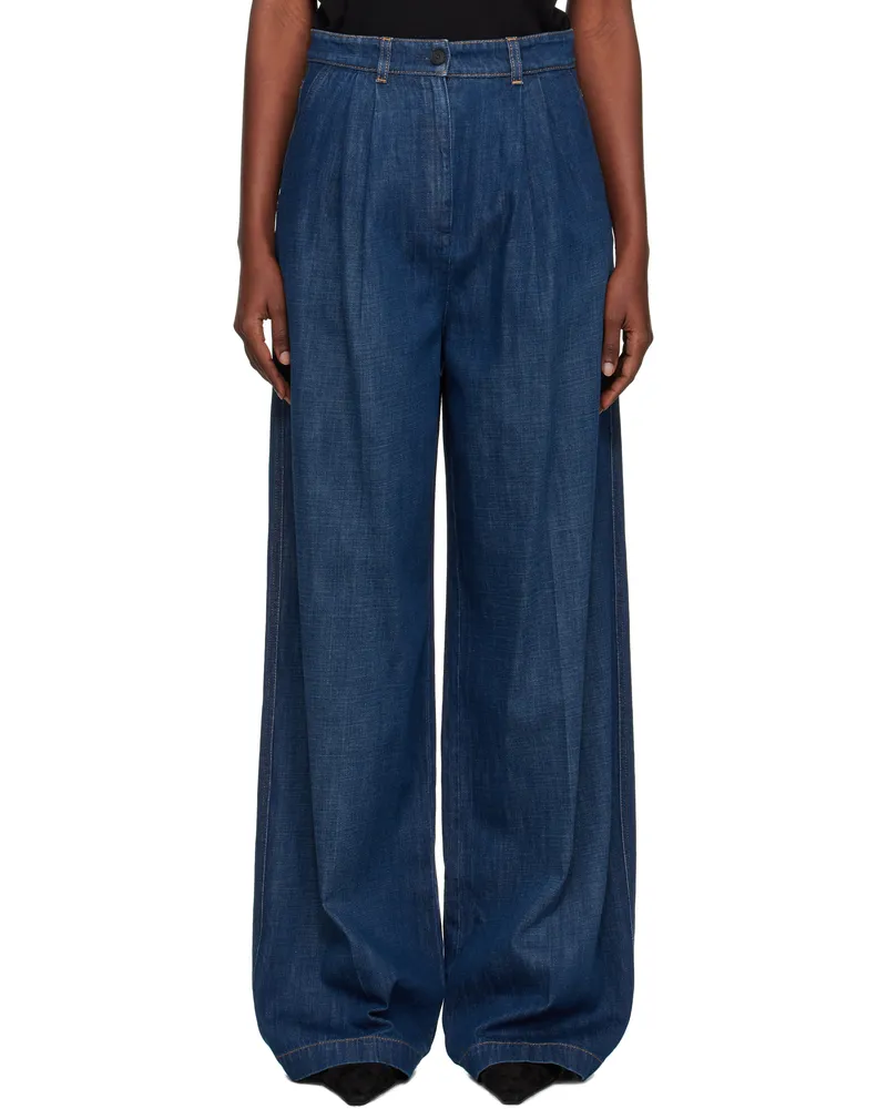 Lanvin Blue Darted Jeans Medium