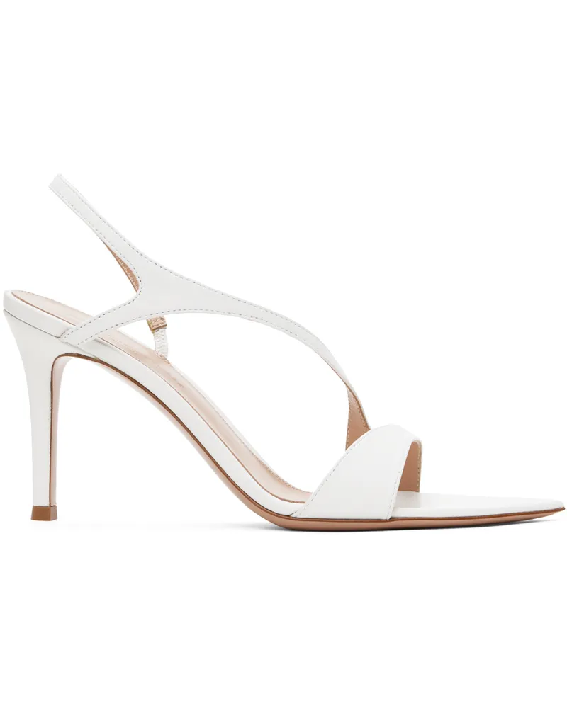 Gianvito Rossi White Mayfair Heeled Sandals White