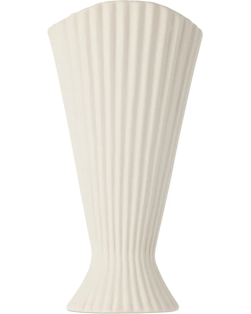 ferm LIVING Off-White Fountain Small Vase Off