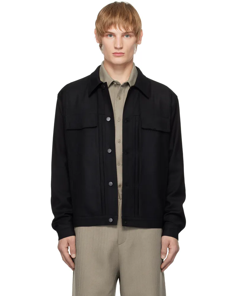 Youth Black Trucker Jacket Black