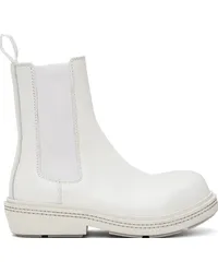 Bottega Veneta White Fireman Chelsea Boots Optic