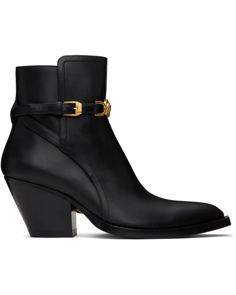 Versace Black Medusa '95 Ankle Boots 1b00v-black-gold