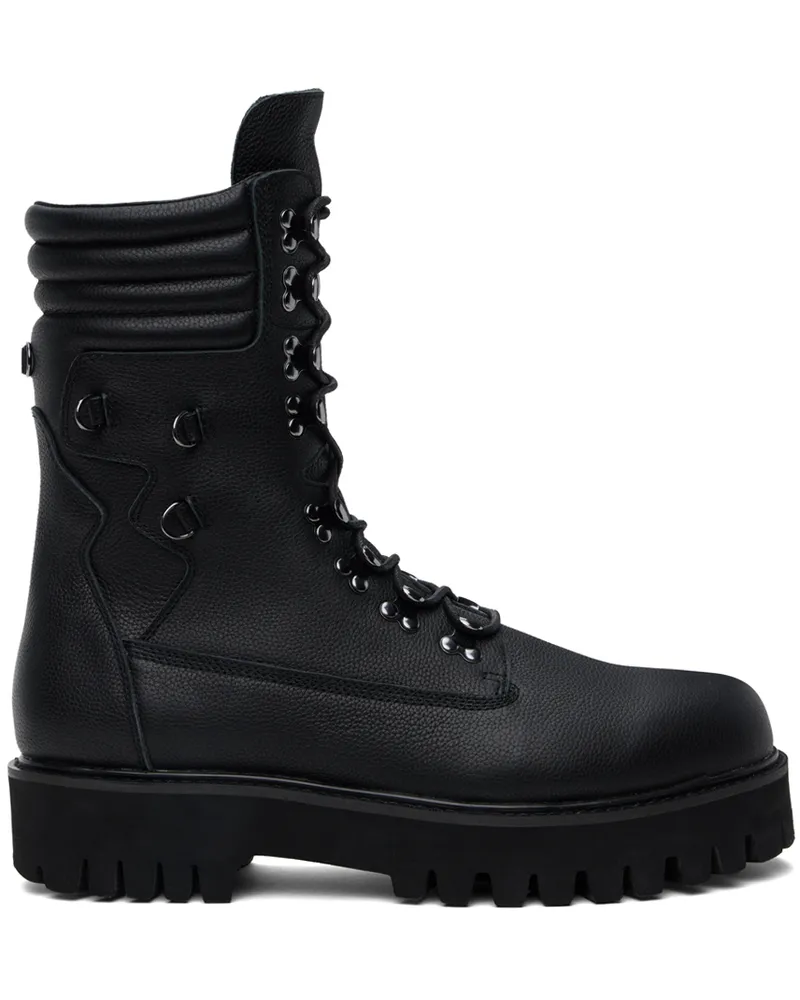 WHO DECIDES WAR Black Field Boots Coal