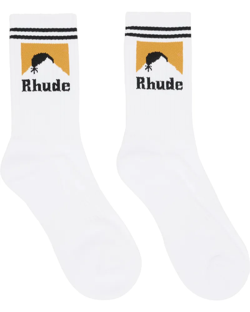 RHUDE White Moonlight Socks White