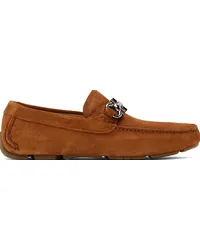 Ferragamo Orange Parigi Eco Loafers Terracotta