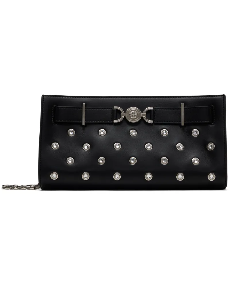 Versace Black Lamb Leather Clutch 1b00p-black-palladiu