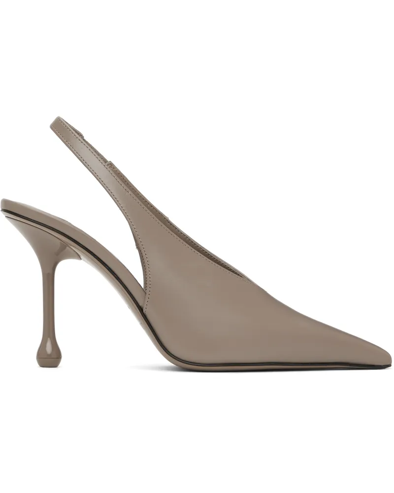 Jimmy Choo Taupe Isa 95 Heels Taupe