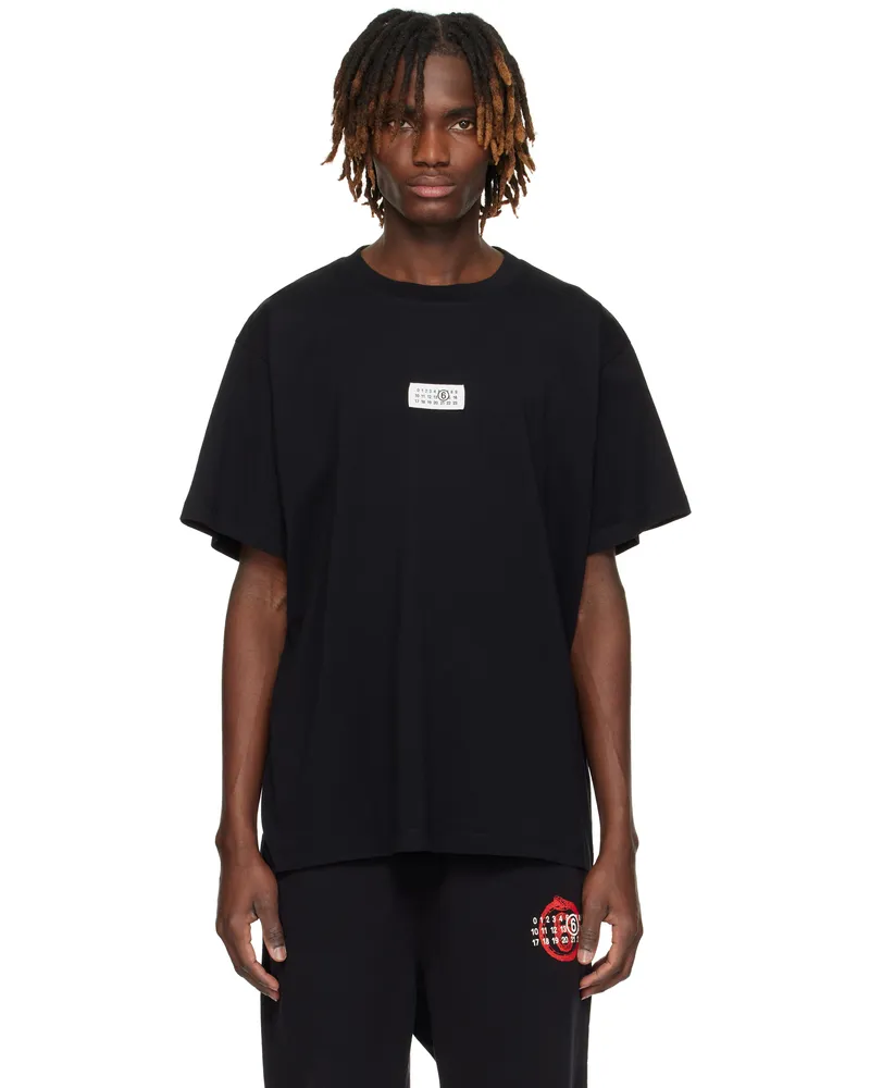 Maison Margiela Black Numeric Signature T-shirt 900