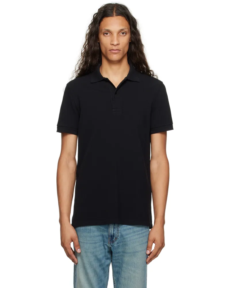 Tom Ford Black Tennis Polo Black