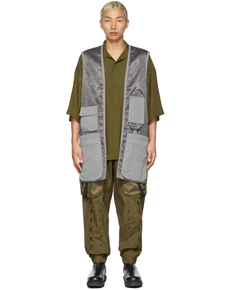 A. A. Spectrum Grey Elonge Vest Black